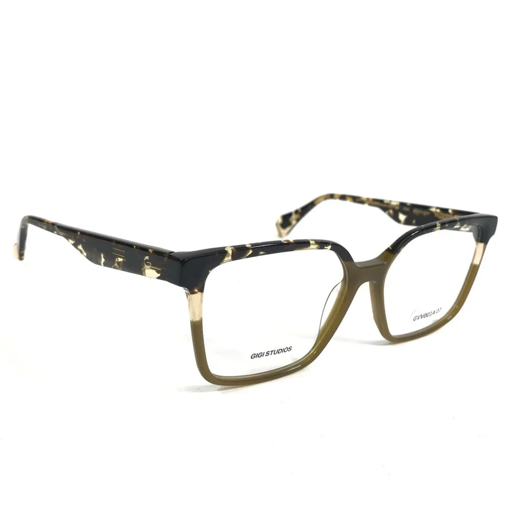 Gigi Studios Eyeglasses Frame BELLA GVV001A/07 Green Tortoise Full Rim 53-15-140